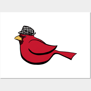 Houndstooth Cardinal Posters and Art